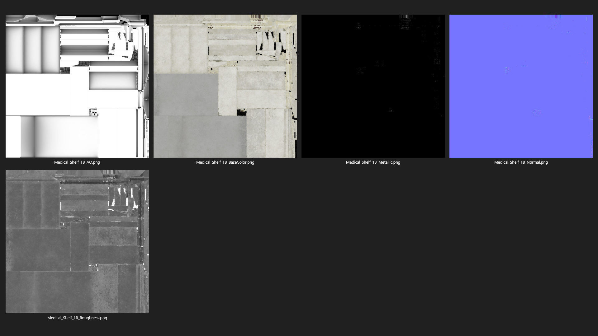 Medical Shelf 1B Low-poly 3D model_8