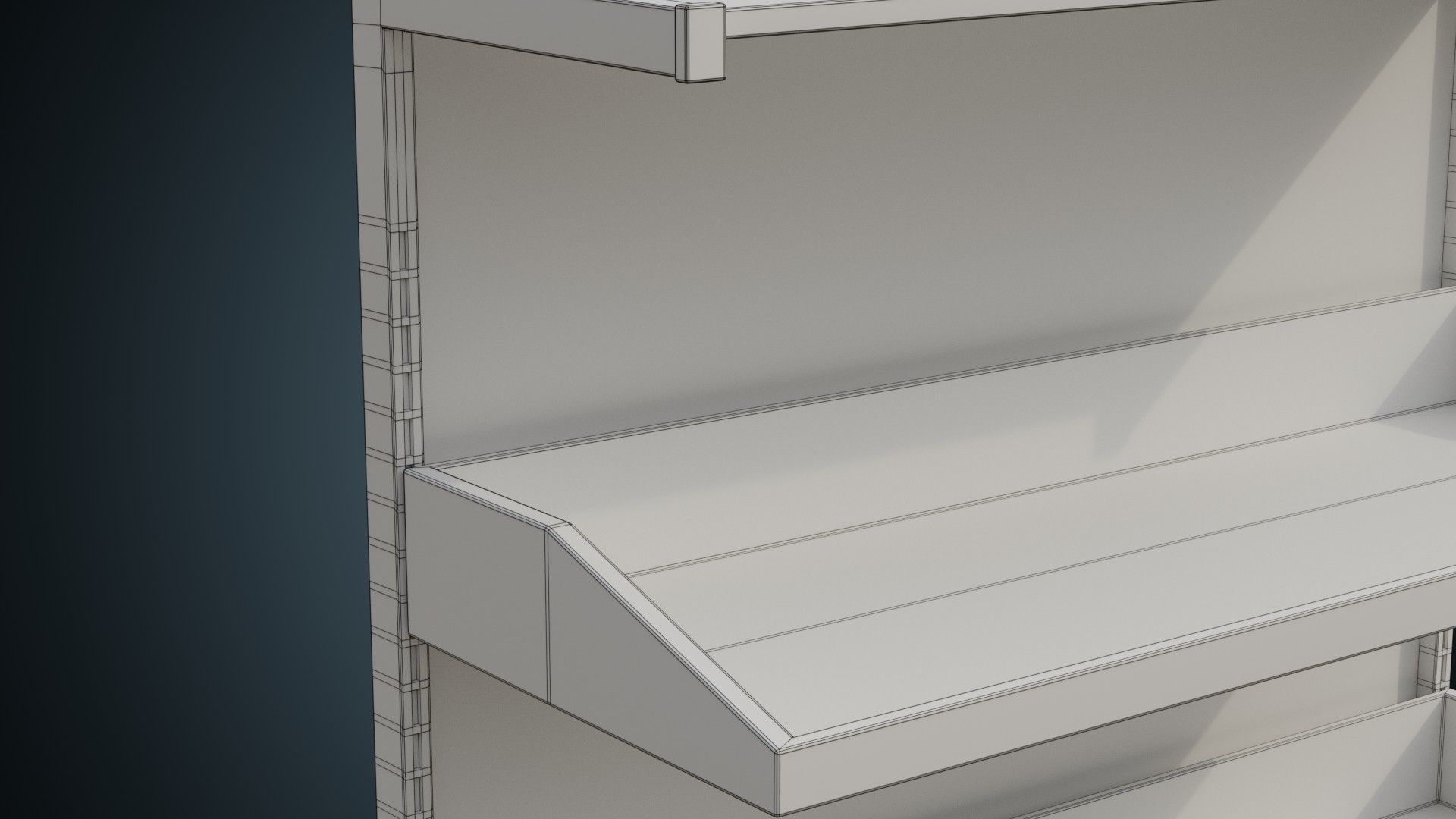Medical Shelf 1B Low-poly 3D model_6