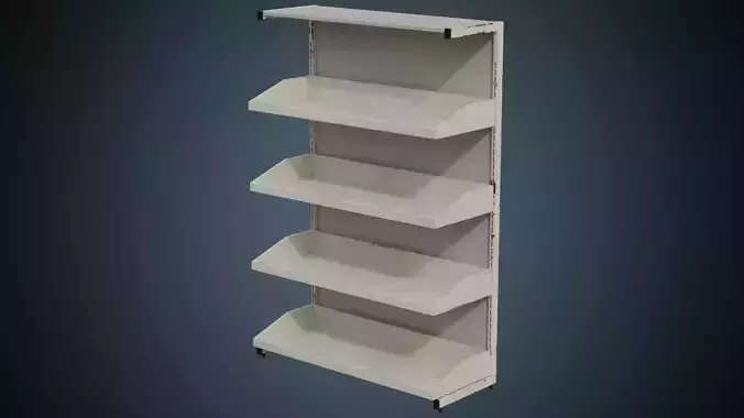 Medical Shelf 1B Low-poly 3D model