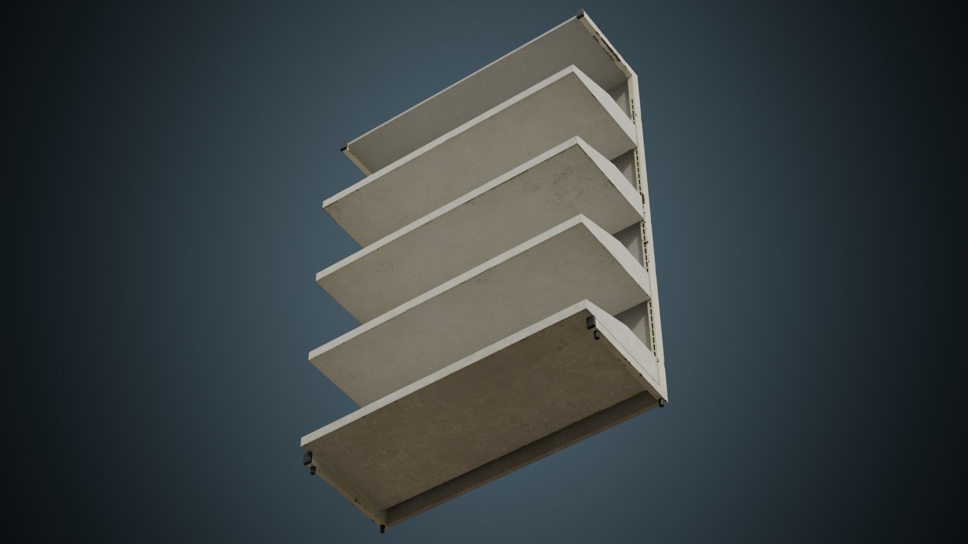 Medical Shelf 1B Low-poly 3D model_4
