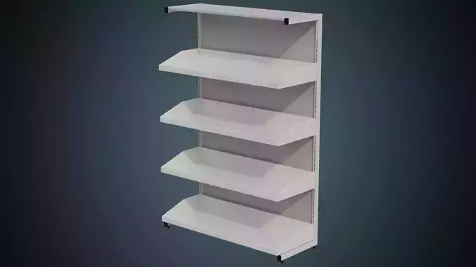 Medical Shelf 1 Basic Low-poly 3D model