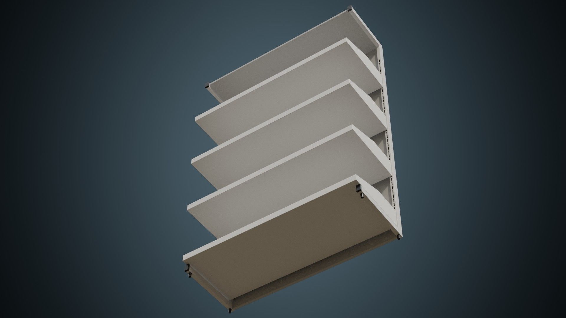 Medical Shelf 1 Basic Low-poly 3D model_4