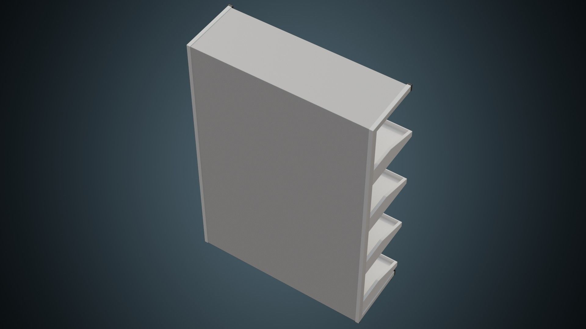 Medical Shelf 1 Basic Low-poly 3D model_2