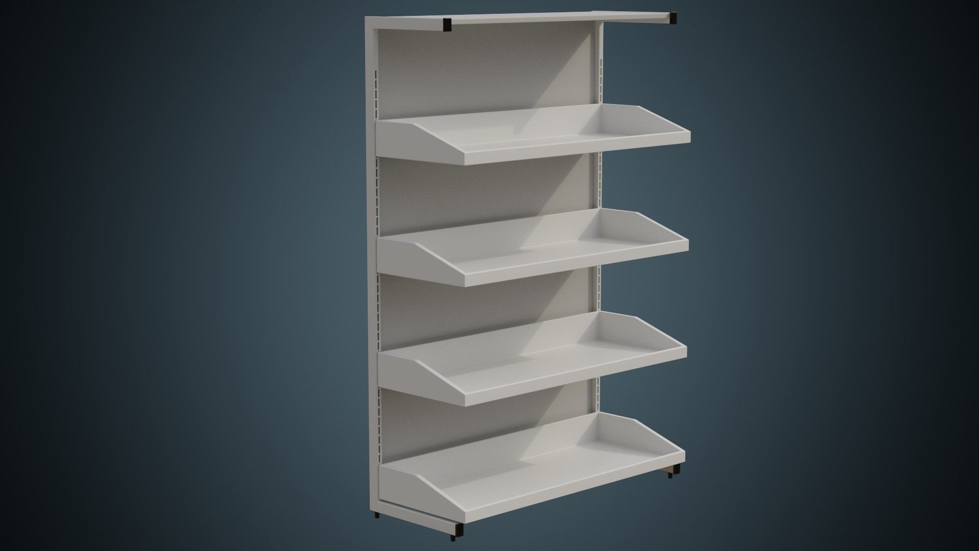 Medical Shelf 1 Basic Low-poly 3D model_1