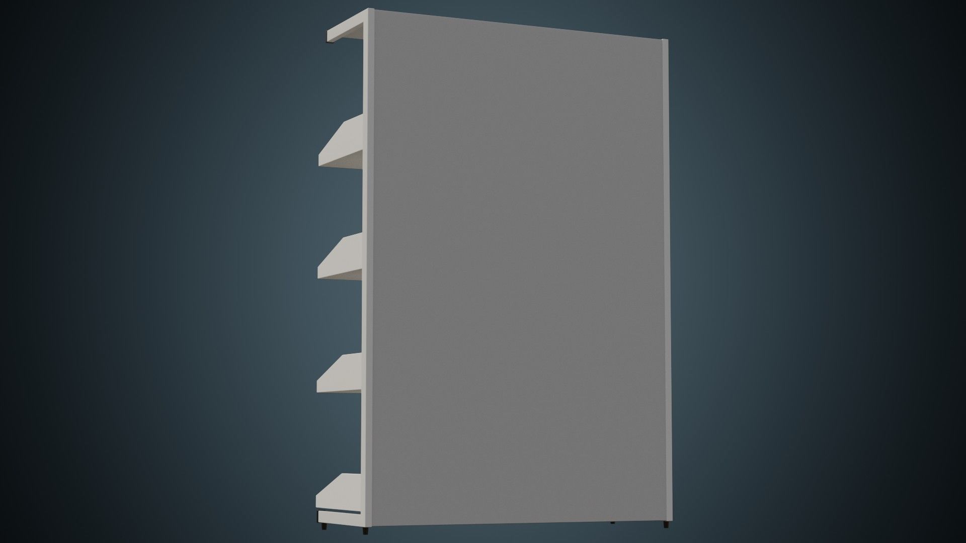 Medical Shelf 1 Basic Low-poly 3D model_3