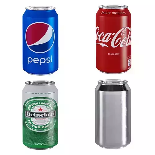 Beverage Aluminum Can Low-poly 3D model