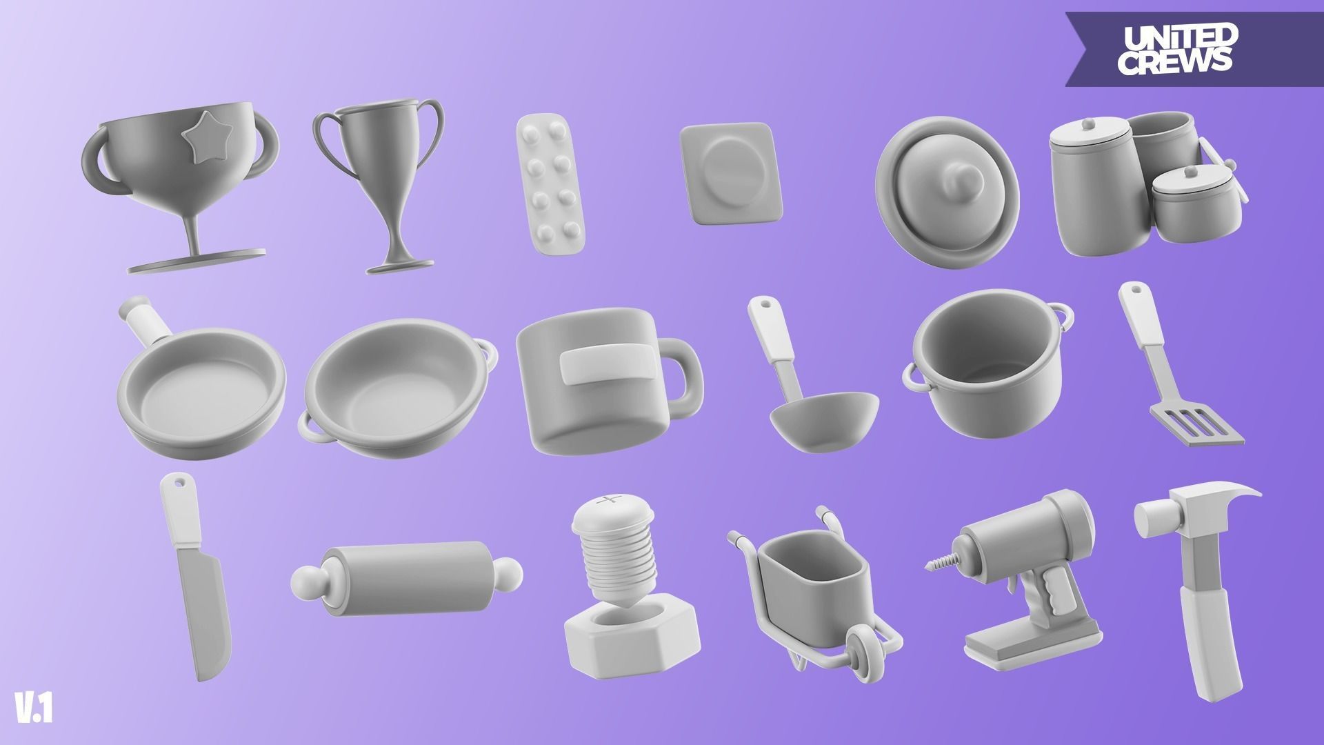 Stylized Iconish Models 3D model_10