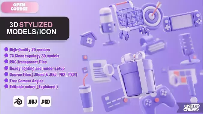 Stylized Iconish Models 3D model