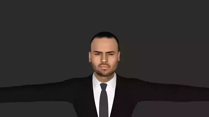 Chris Brown Hyper Realistic Full Body Rigged Character
