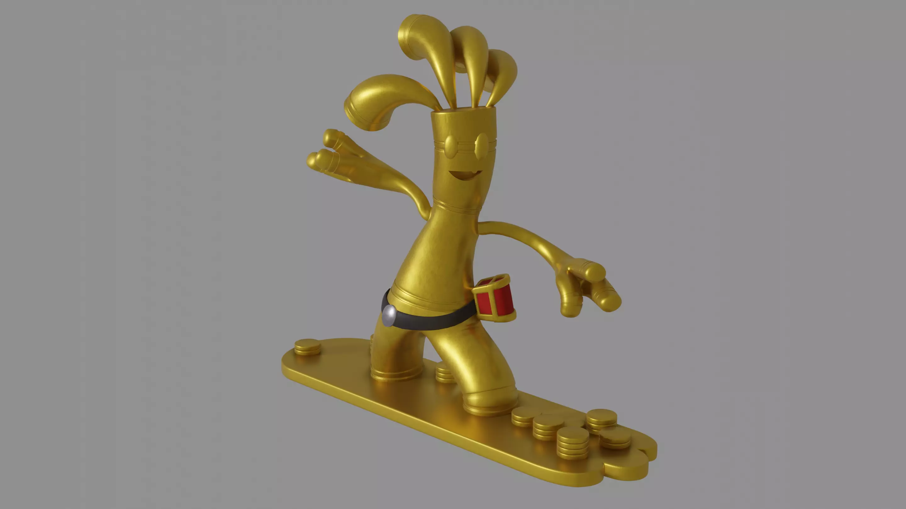Pokemon Gholdengo Surfing 3D Model 3D model
