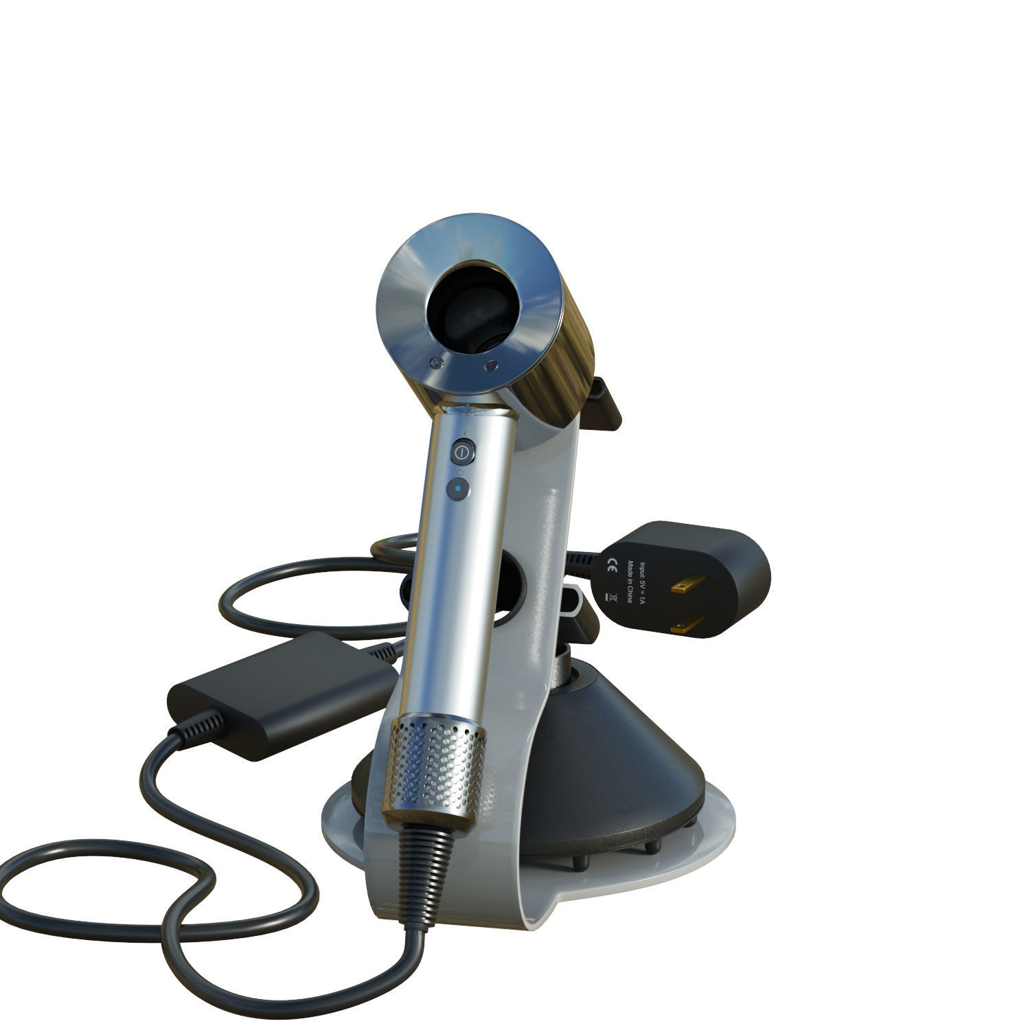 Dyson Supersonic HD12 Low-poly 3D model_9