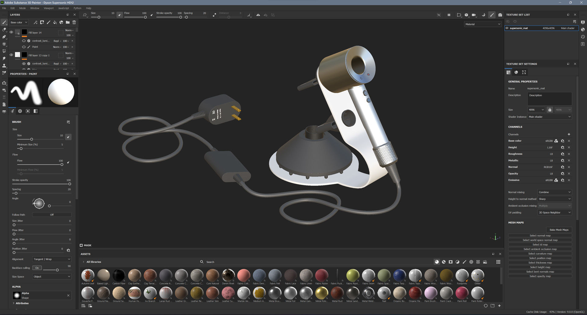 Dyson Supersonic HD12 Low-poly 3D model_17
