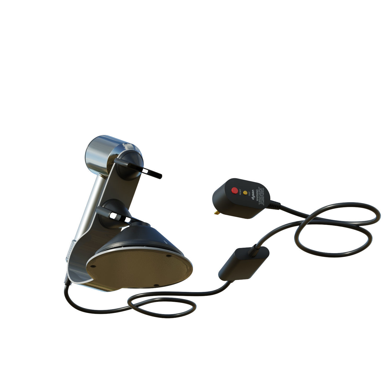 Dyson Supersonic HD12 Low-poly 3D model_10