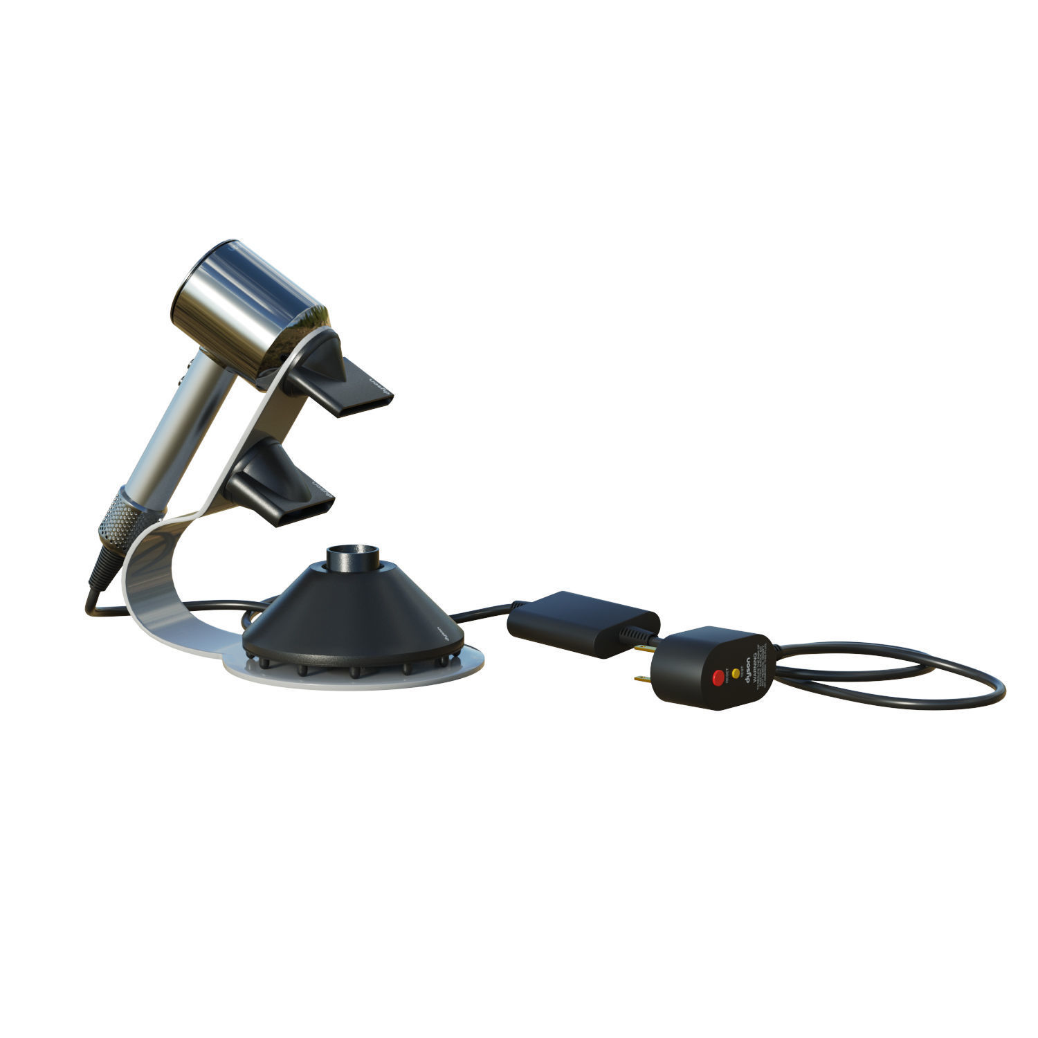 Dyson Supersonic HD12 Low-poly 3D model_2