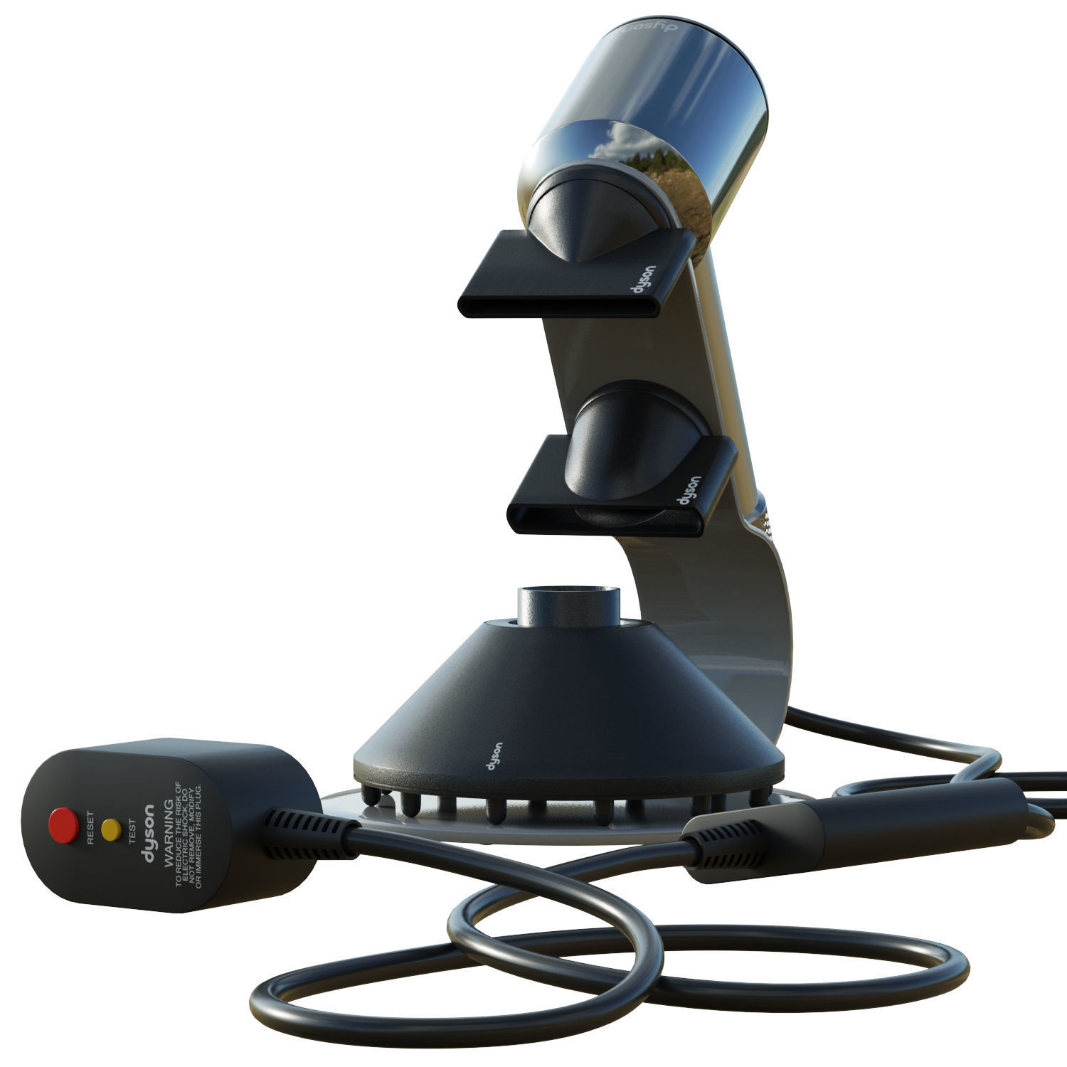 Dyson Supersonic HD12 Low-poly 3D model_12