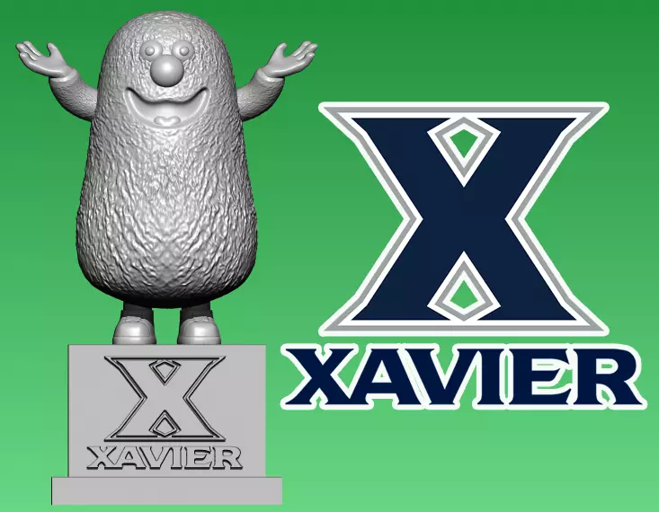 XAVIER MUSKETEERS MEN BASKETBALL MASCOT STATUE - 3D PRINT 3D print model