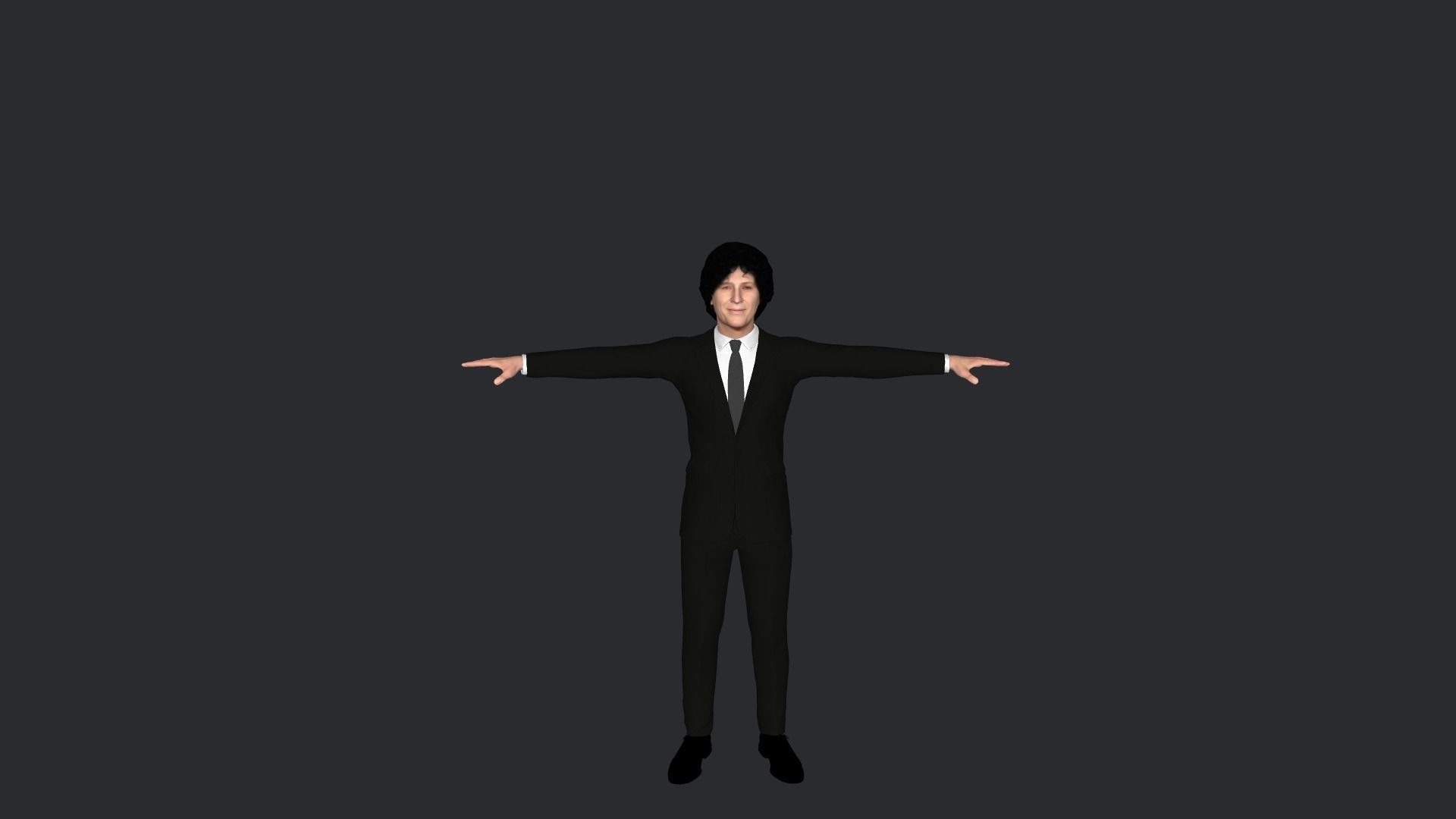 Howard Stern Hyper Realistic Full Body Rigged Character 3D model_12