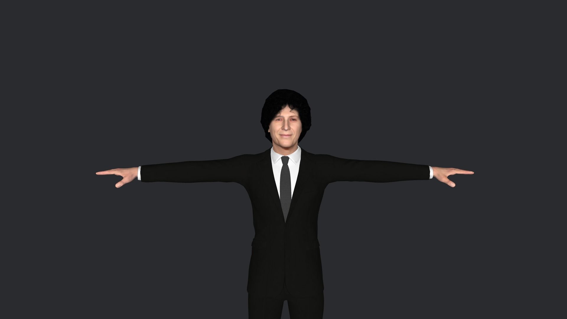 Howard Stern Hyper Realistic Full Body Rigged Character 3D model_1