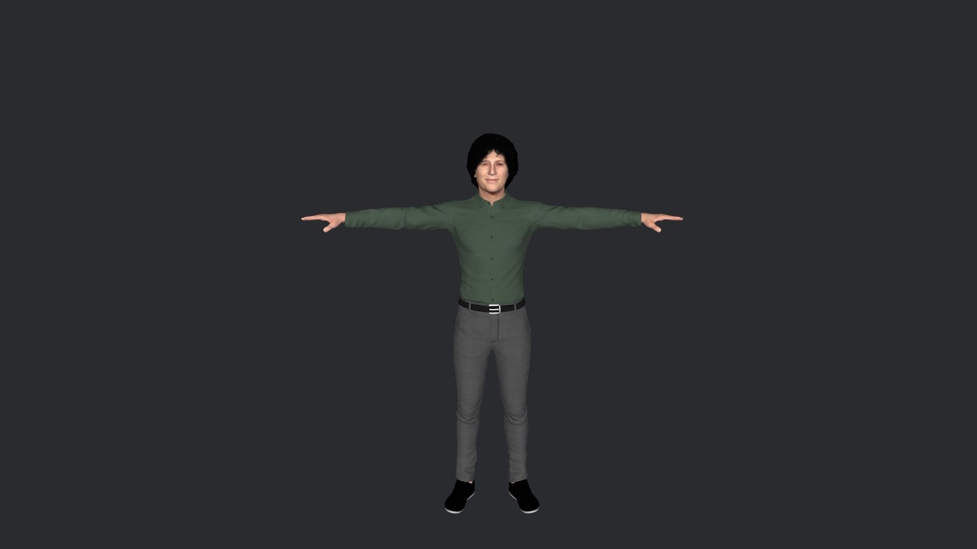 Howard Stern Hyper Realistic Full Body Rigged Character 3D model_2