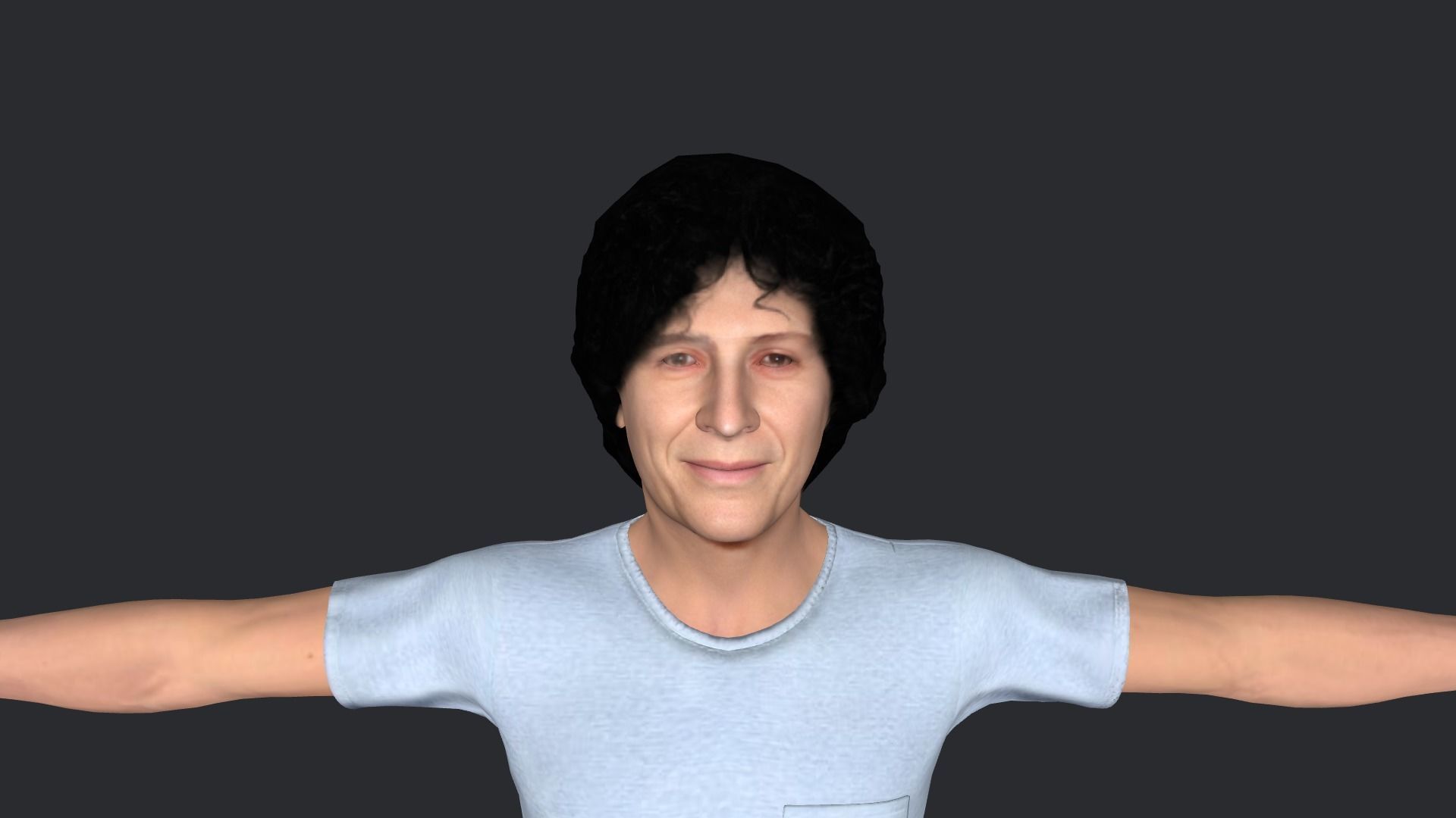 Howard Stern Hyper Realistic Full Body Rigged Character 3D model_5