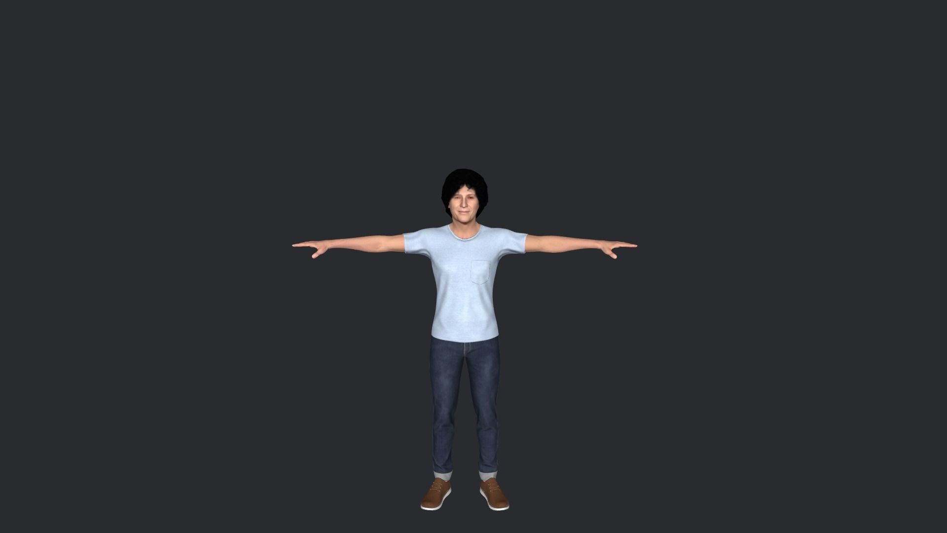 Howard Stern Hyper Realistic Full Body Rigged Character 3D model_7