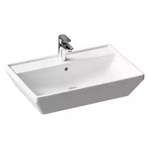 Hanging sink 65 cm Duravit D-Neo 2366650000 color white
