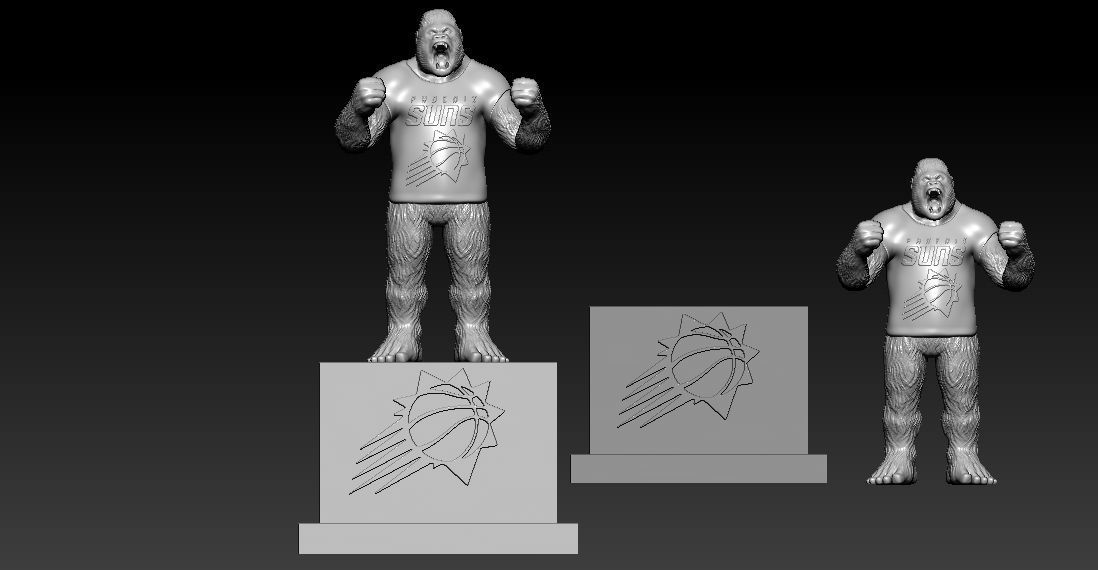 NBA - PHOENIX SUNS BASKETBALL MASCOT STATUE - 3D PRINT 3D print model_1