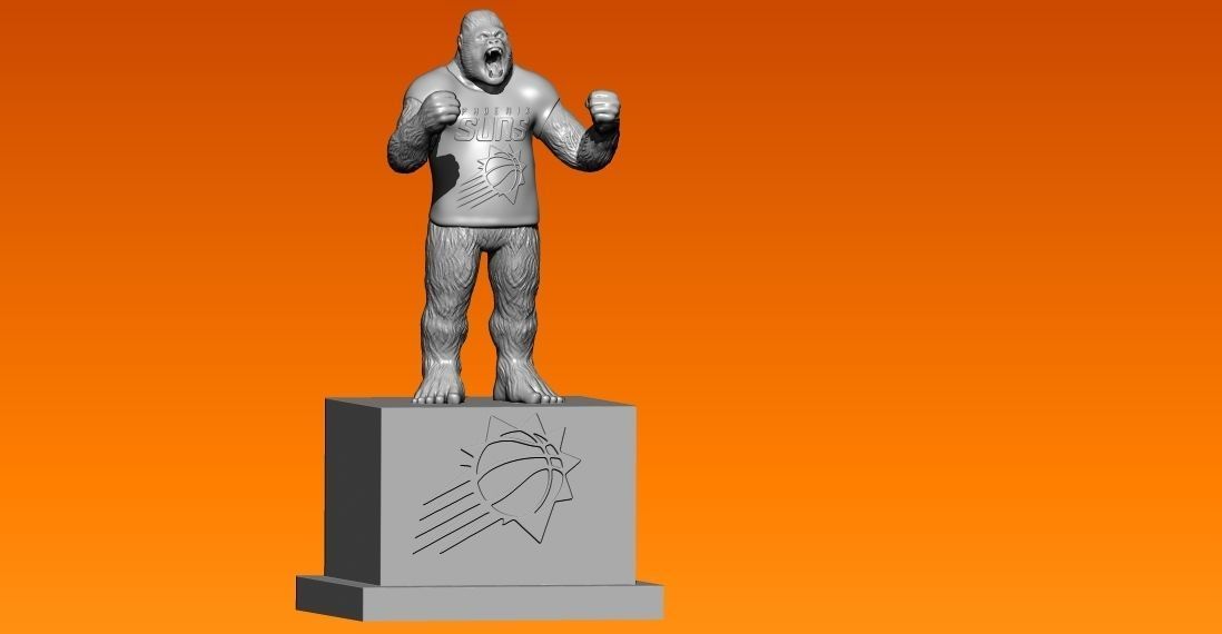 NBA - PHOENIX SUNS BASKETBALL MASCOT STATUE - 3D PRINT 3D print model_2
