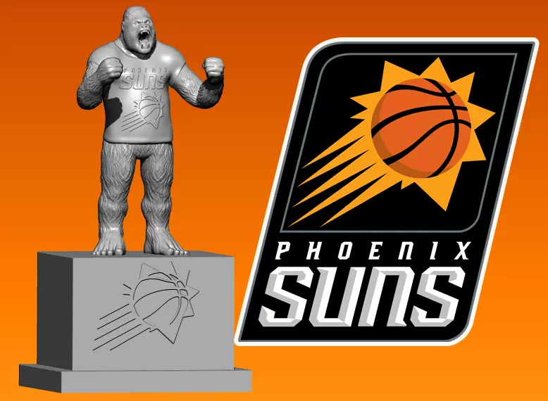 NBA - PHOENIX SUNS BASKETBALL MASCOT STATUE - 3D PRINT 3D print model_0