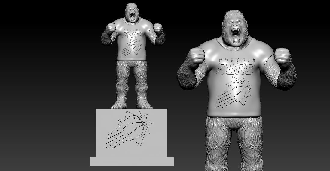 NBA - PHOENIX SUNS BASKETBALL MASCOT STATUE - 3D PRINT 3D print model_3