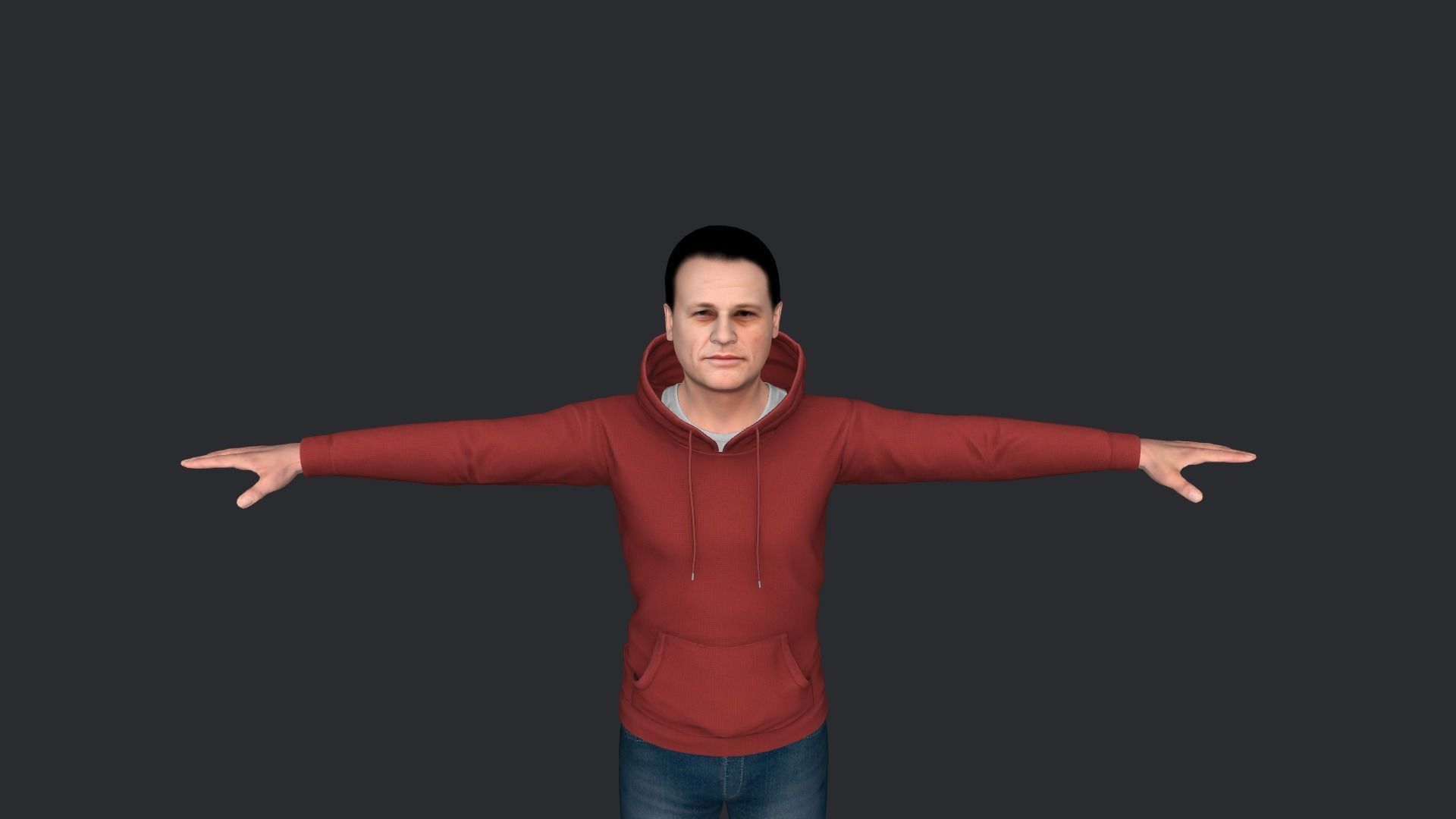 Jean-claude Van Damme Hyper Realistic Full Body Rigged Character 3D model_11