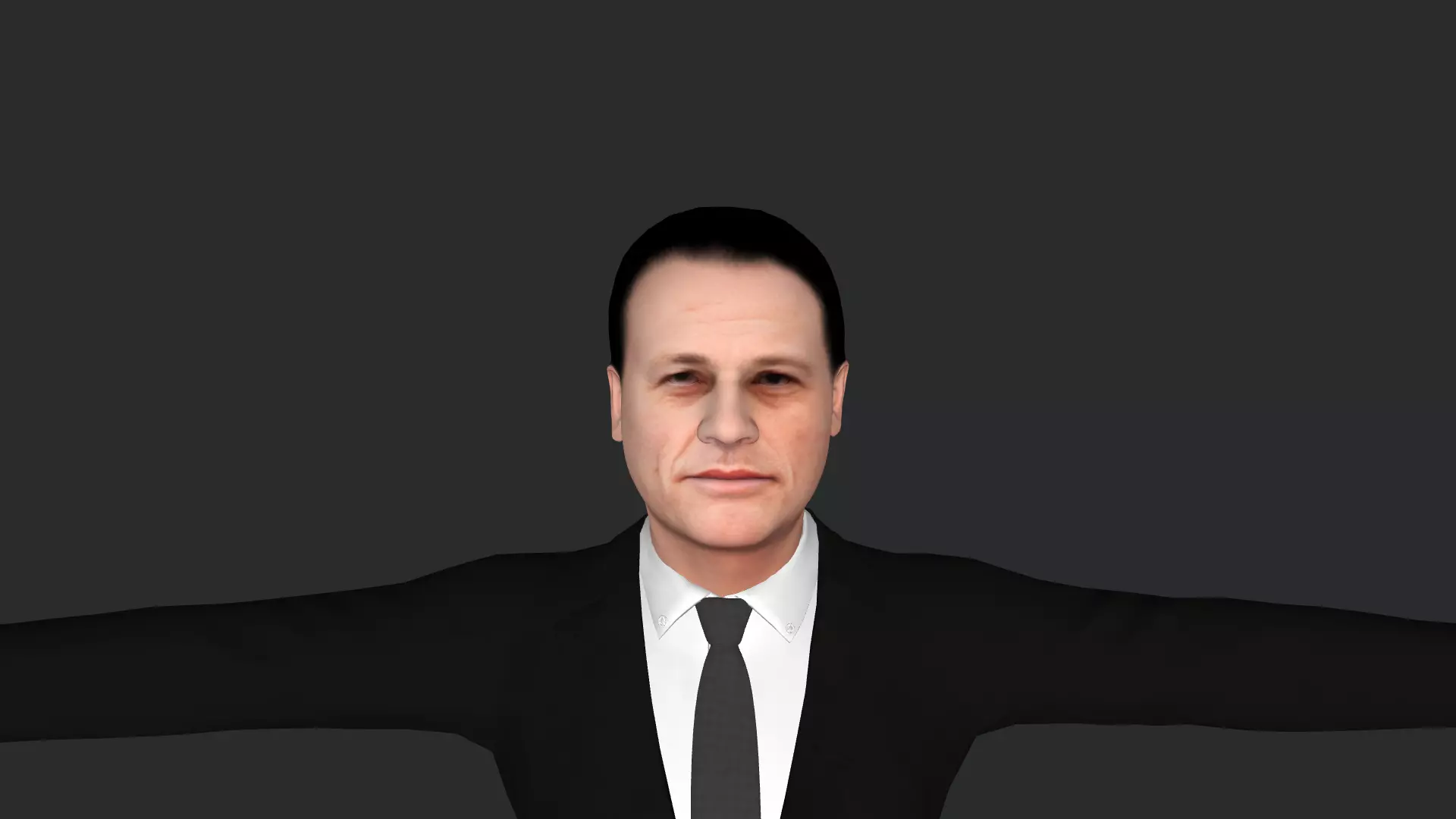 Jean-claude Van Damme Hyper Realistic Full Body Rigged Character 3D model_0