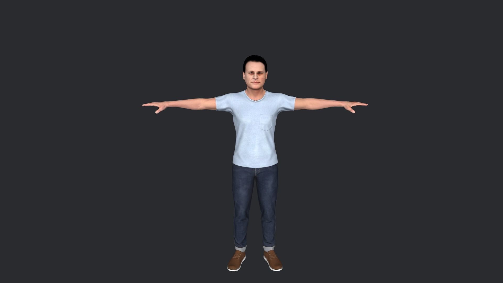 Jean-claude Van Damme Hyper Realistic Full Body Rigged Character 3D model_7