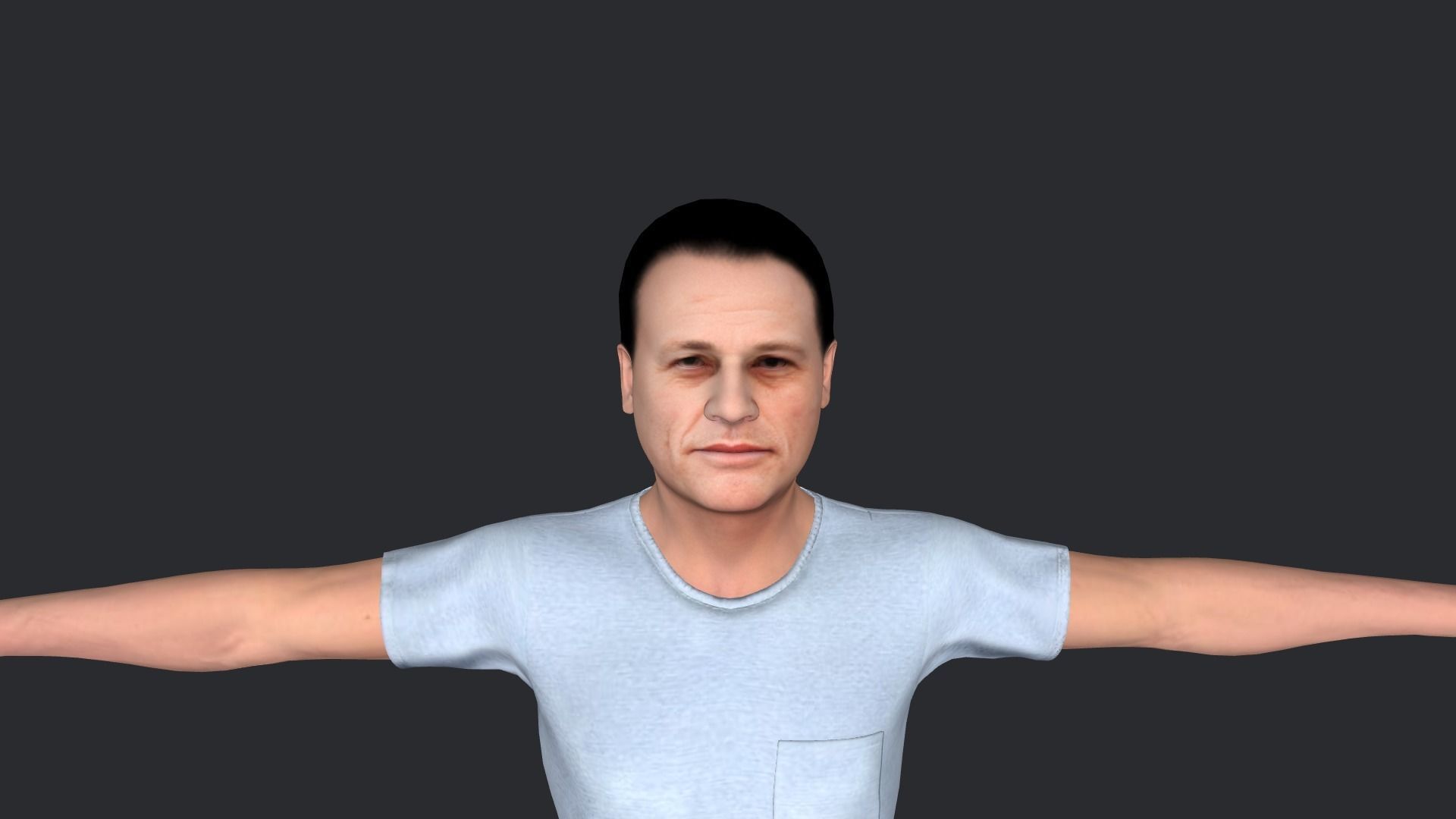 Jean-claude Van Damme Hyper Realistic Full Body Rigged Character 3D model_5