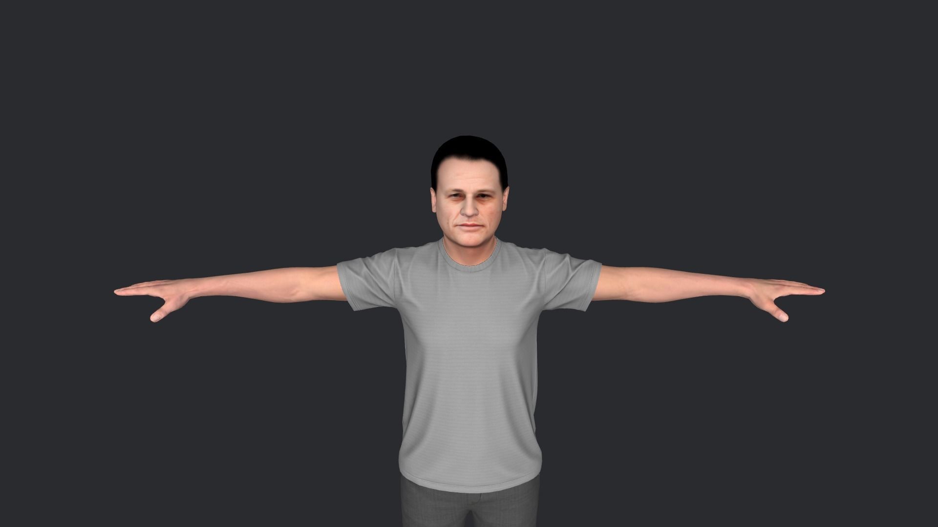 Jean-claude Van Damme Hyper Realistic Full Body Rigged Character 3D model_17