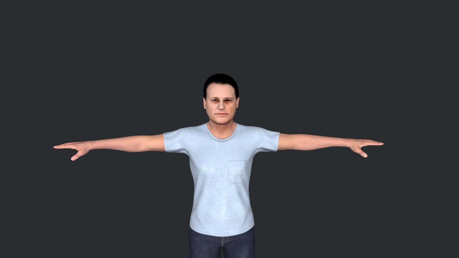Jean-claude Van Damme Hyper Realistic Full Body Rigged Character 3D model_6