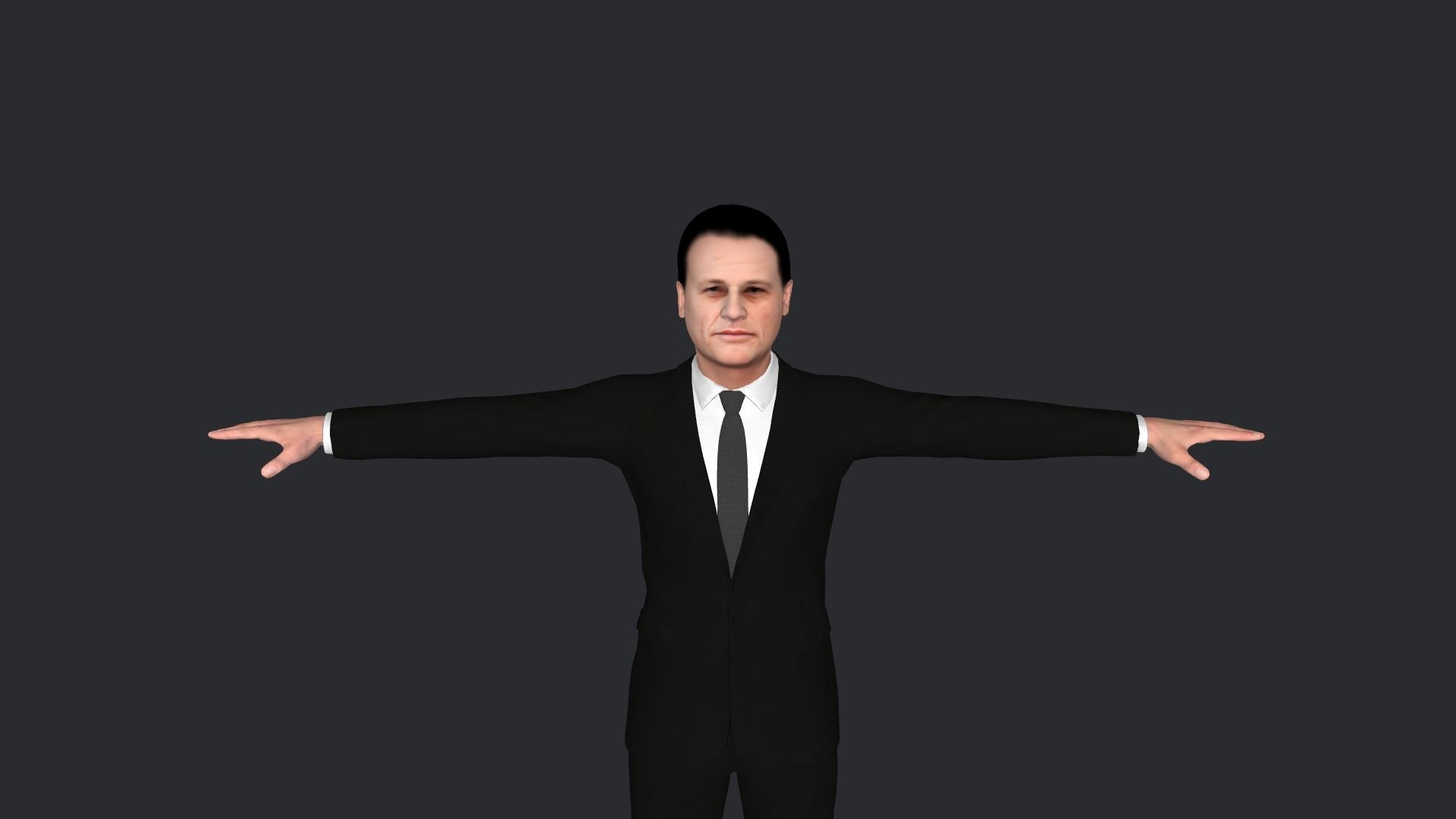 Jean-claude Van Damme Hyper Realistic Full Body Rigged Character 3D model_1