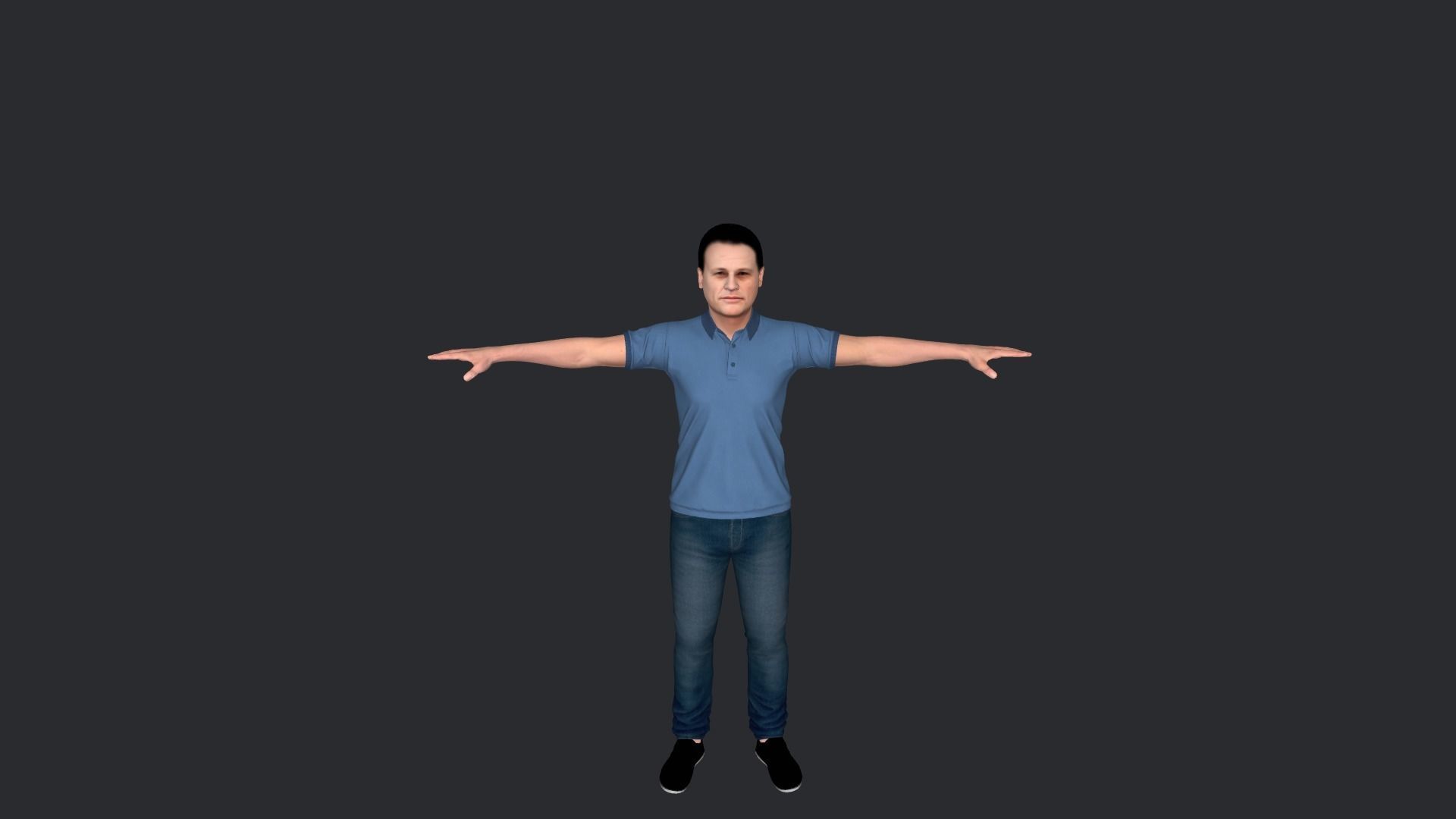Jean-claude Van Damme Hyper Realistic Full Body Rigged Character 3D model_24