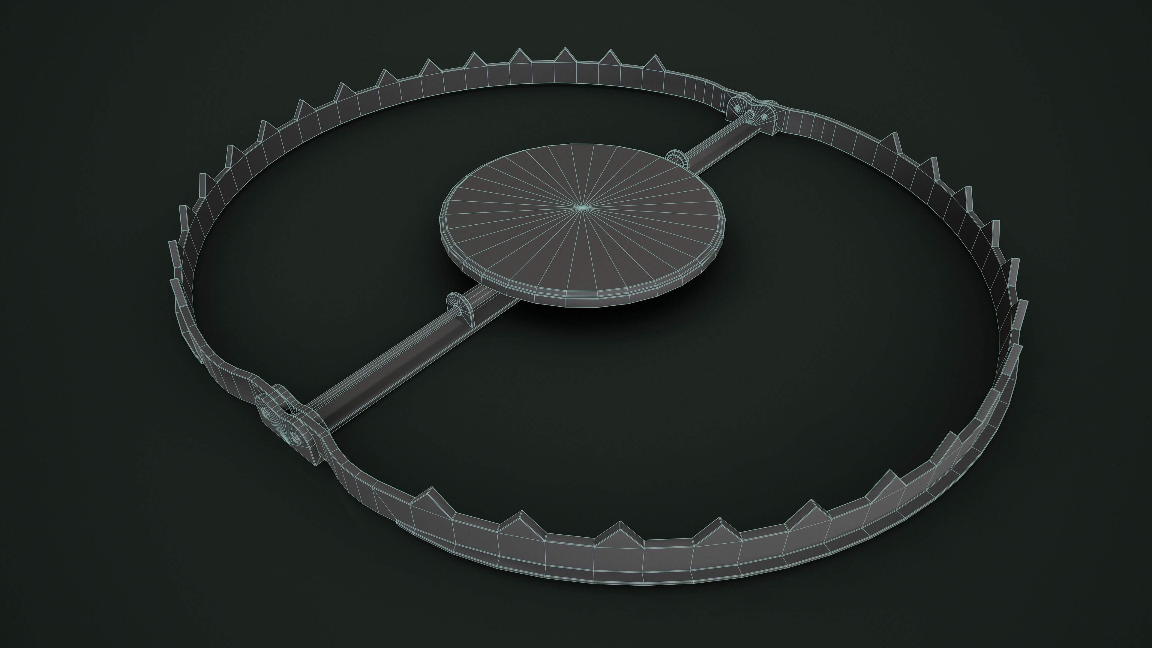 Set of 2 Animal Trap Low-poly 3D model_7