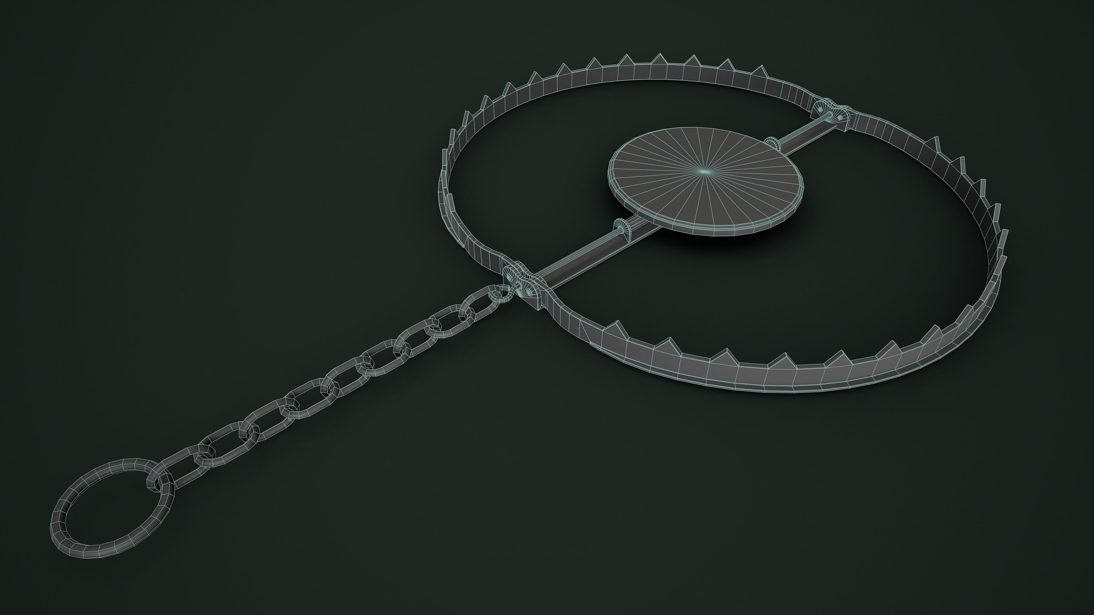 Set of 2 Animal Trap Low-poly 3D model_5