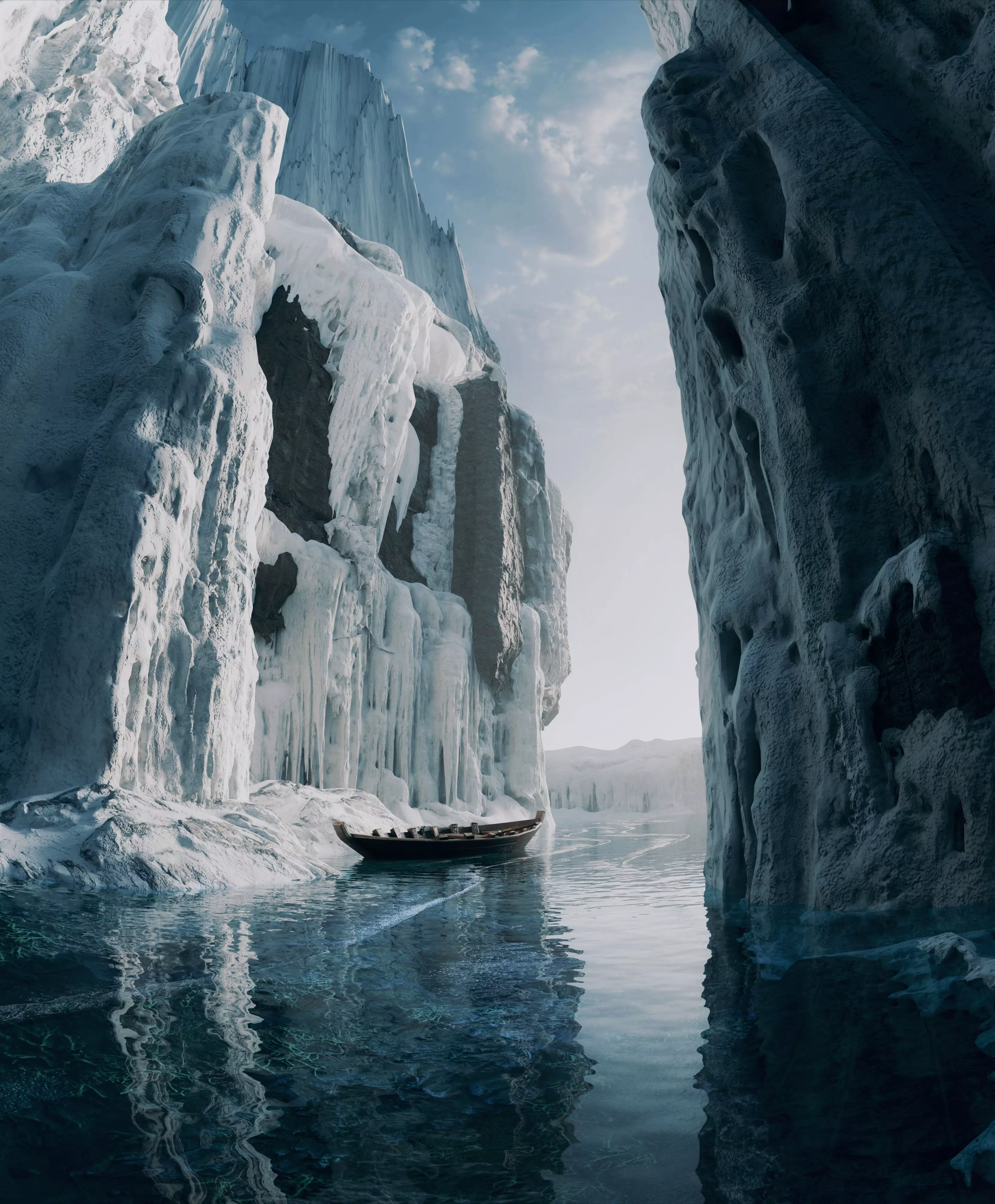 High quality  Iceberg environment  Low-poly 3D model_0