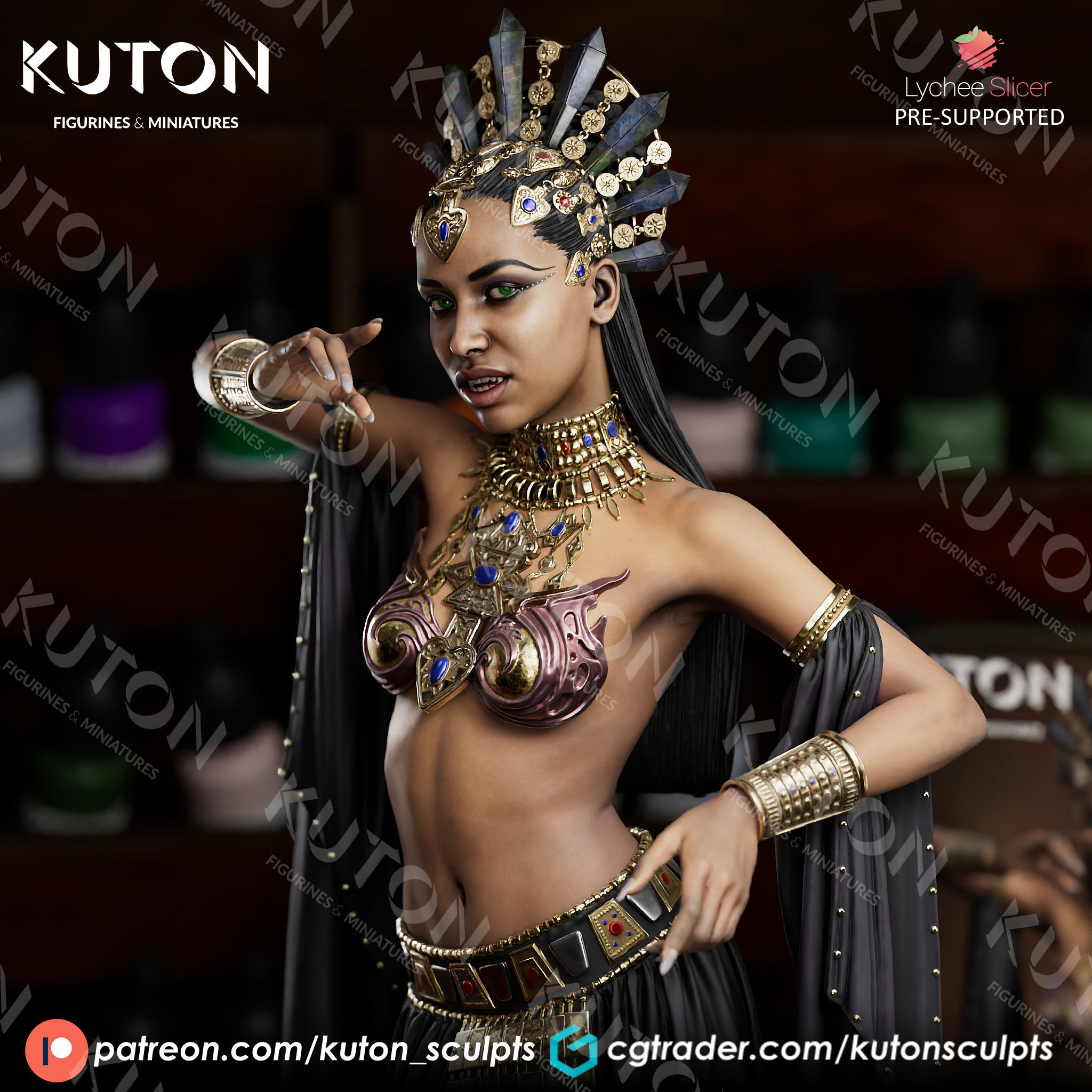 Queen Akasha 3D print model_1