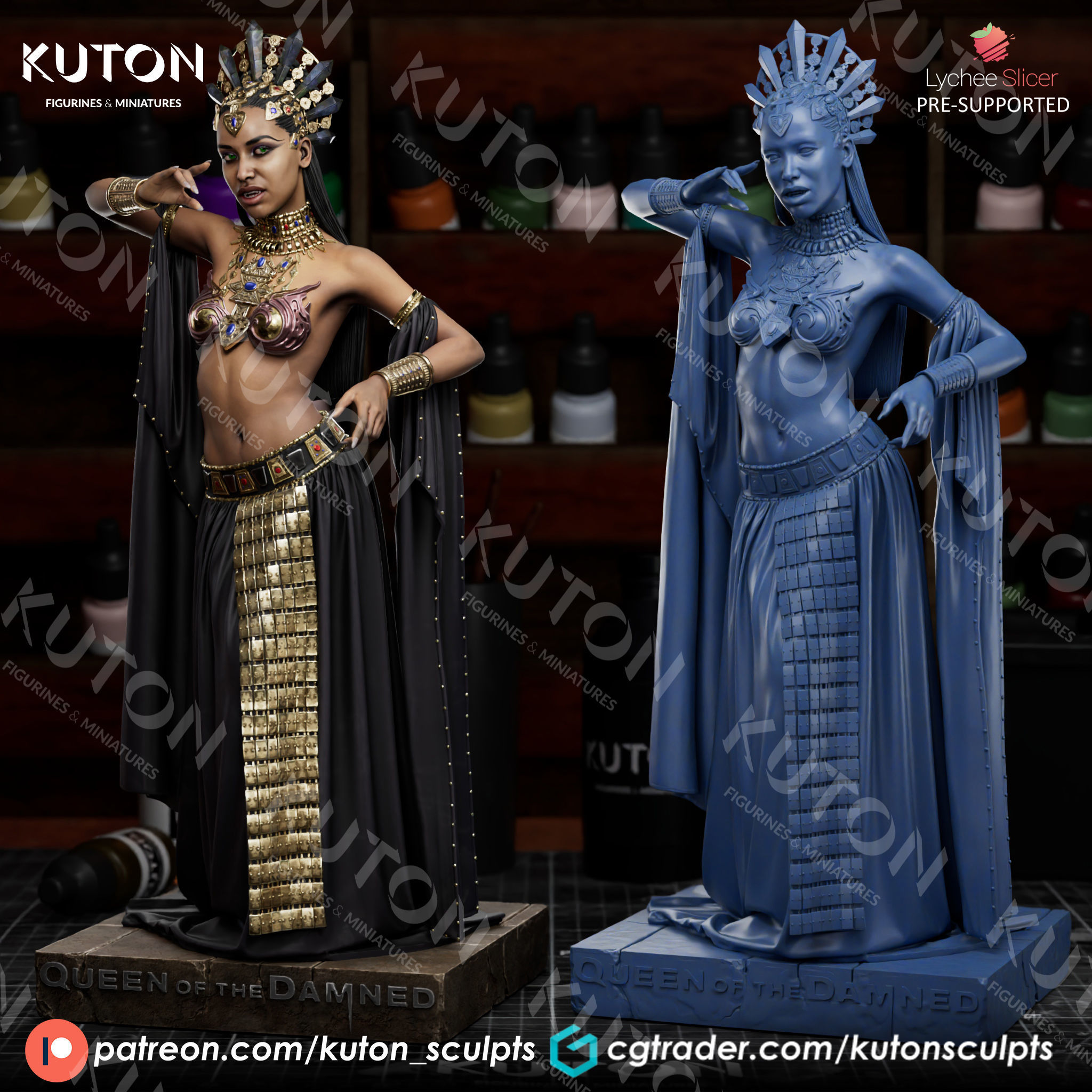 Queen Akasha 3D print model_2