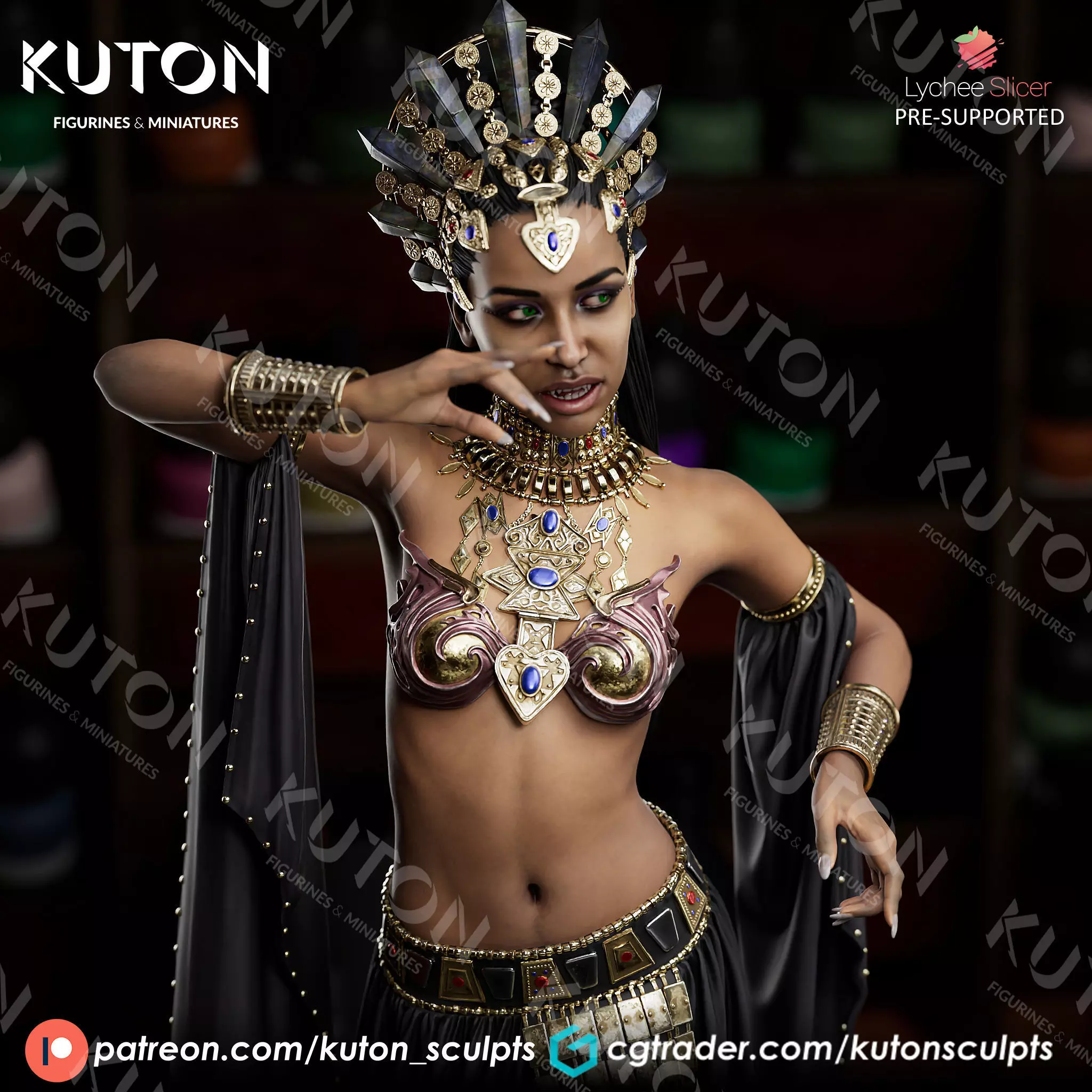 Queen Akasha 3D print model_0