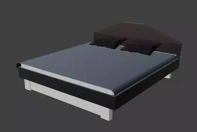 Set of kitchen and living room furniture low poly