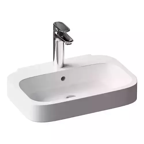 Hanging sink 50 cm Duravit Happy D2 07095000001
