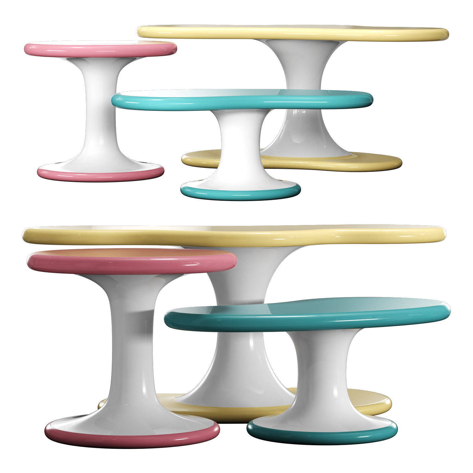 Roche Bobois bombom coffee table 3D model_1