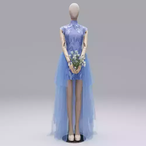 wedding dress Blue
