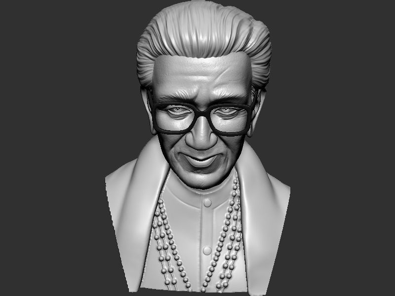 Bala Sahab Thakre Bust 3D print model_9