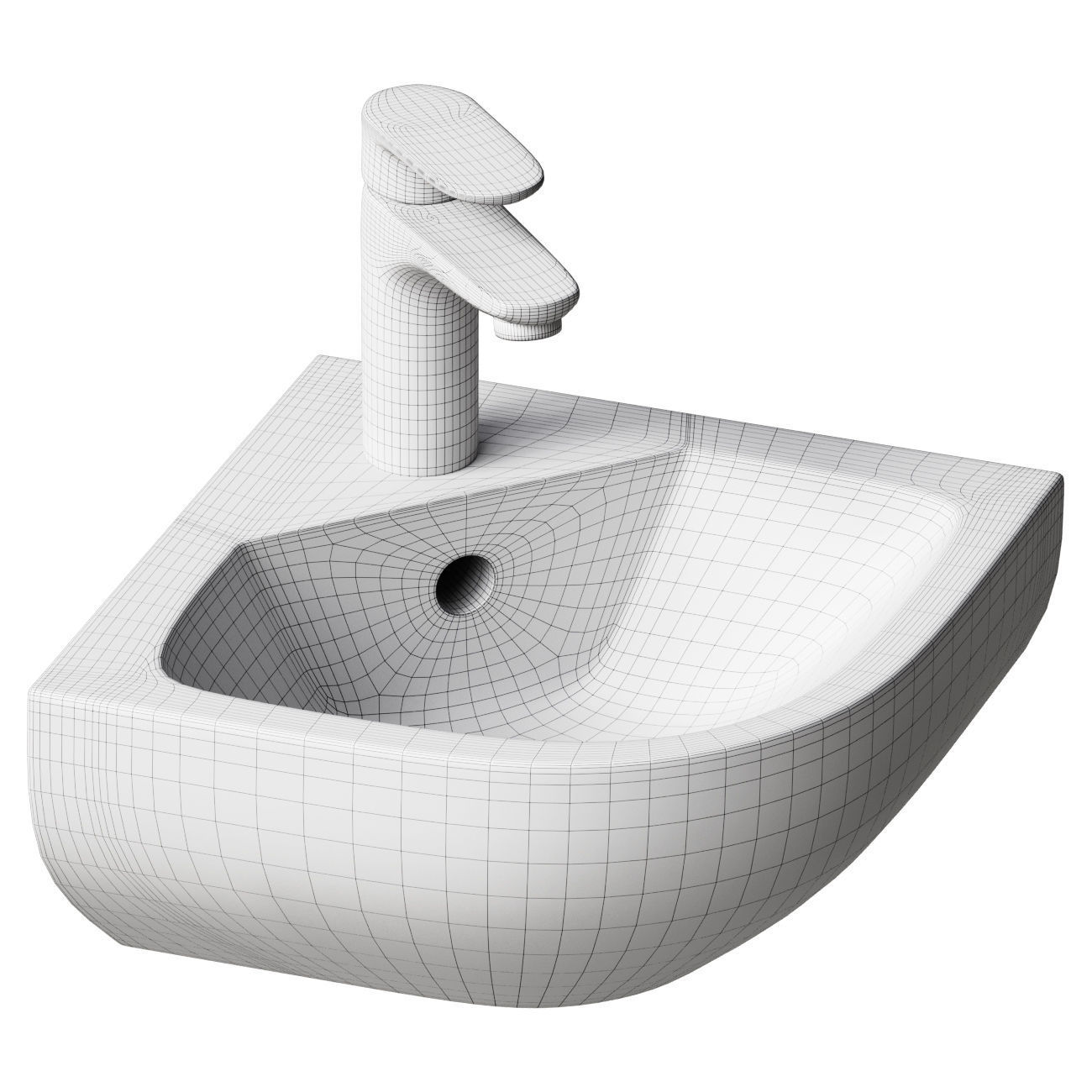 Hanging sink Duravit Me by Starck 0722430000 3D model_1